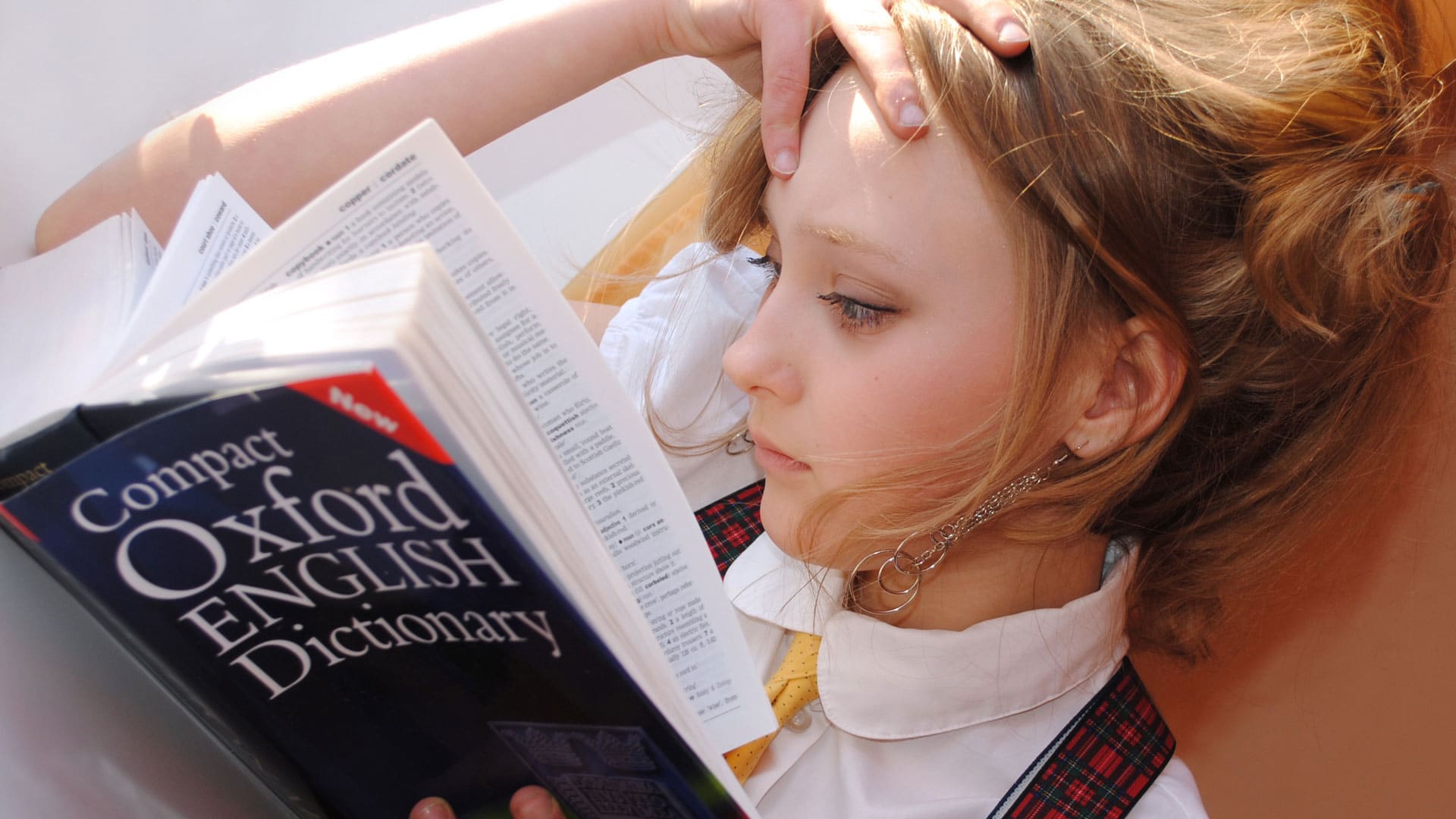 Teenage Girl Reading Dictionary